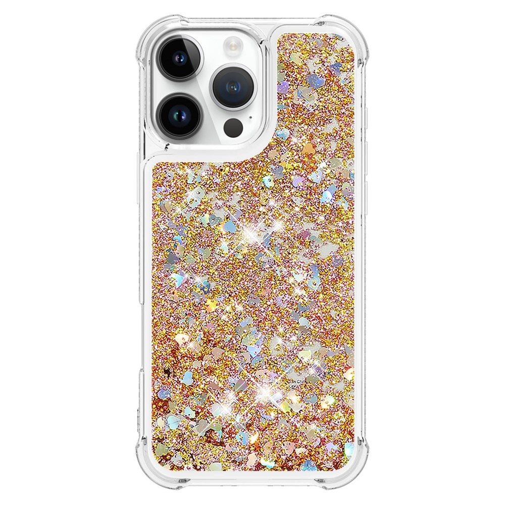 Glitter Powder TPU Cover iPhone 16 Pro guld