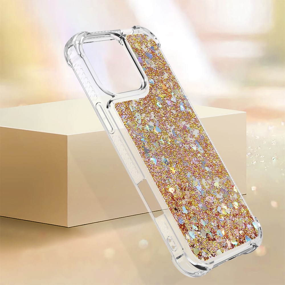 Glitter Powder TPU Cover iPhone 16 Pro guld