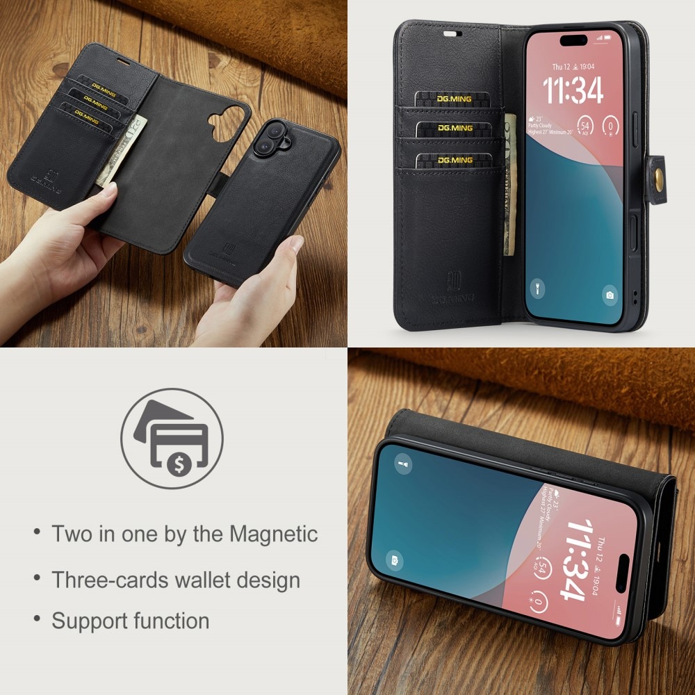 Magnet Wallet iPhone 16 Black