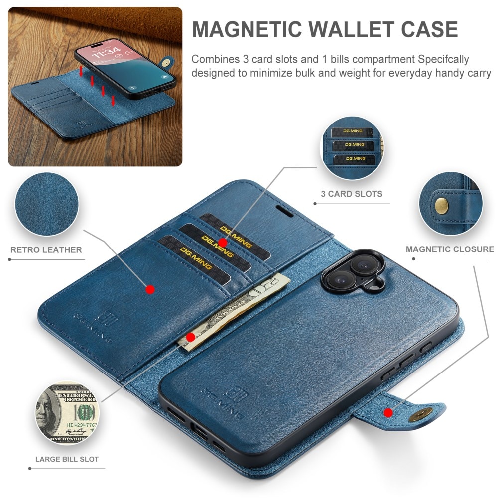 Magnet Wallet iPhone 16 Blue