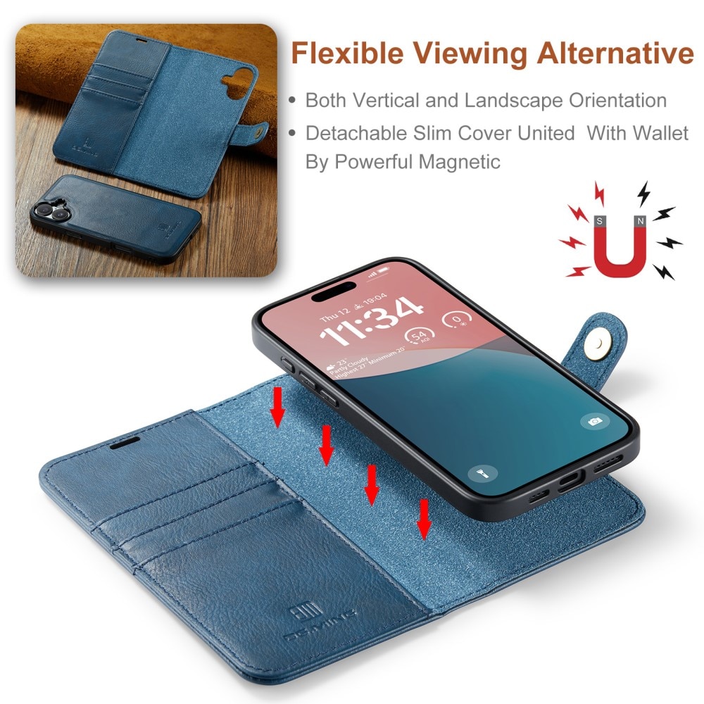 Magnet Wallet iPhone 16 Blue