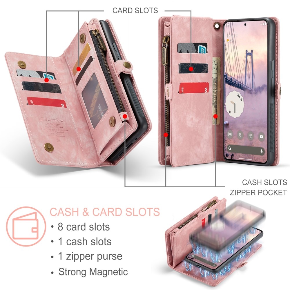 Multi-slot Mobiltaske Google Pixel 9 Pro XL lyserød