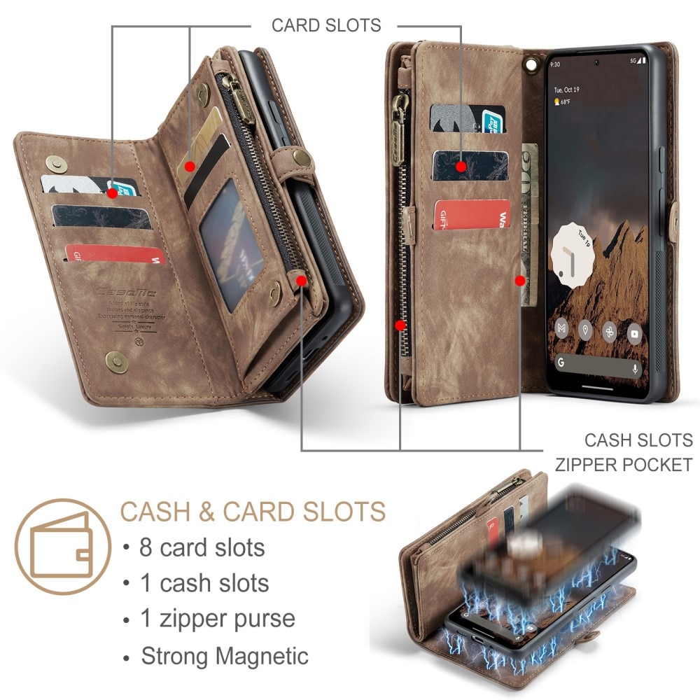 Multi-slot Mobiltaske Google Pixel 9 Pro XL brun