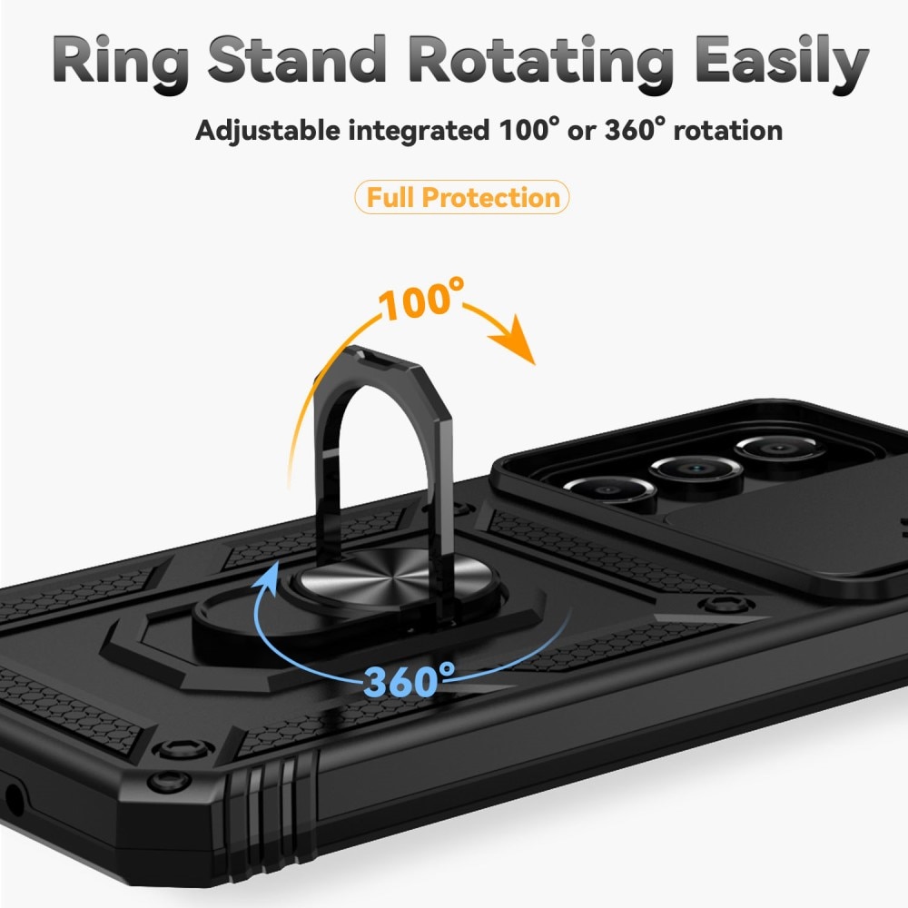 Hybridcover Ring + Kamerabeskyttelse Samsung Galaxy A16 Sort