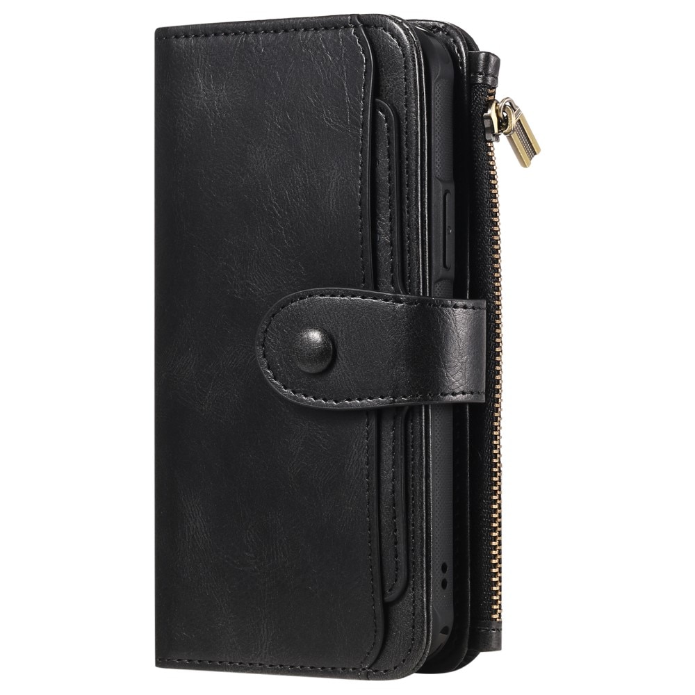 Magnet Leather Multi-Wallet iPhone 16 Pro sort