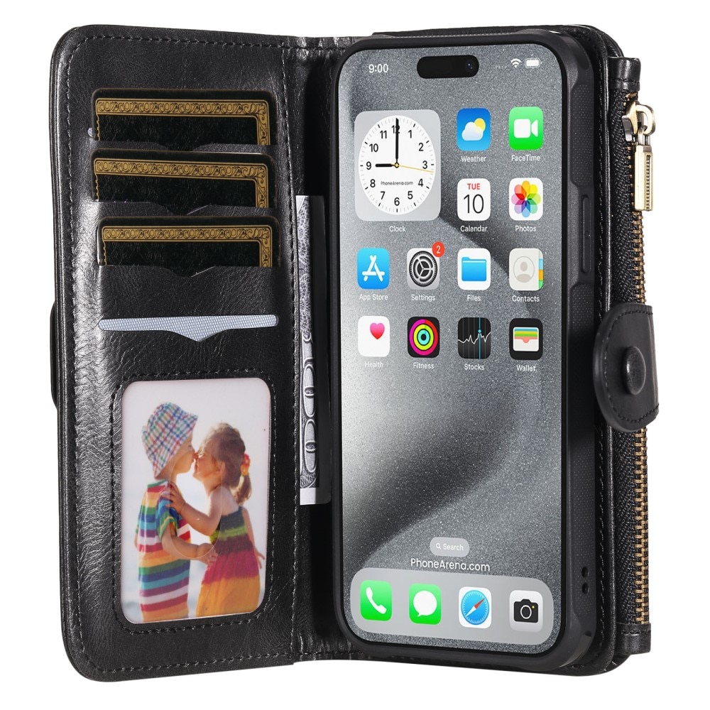 Magnet Leather Multi-Wallet iPhone 16 Pro Max sort