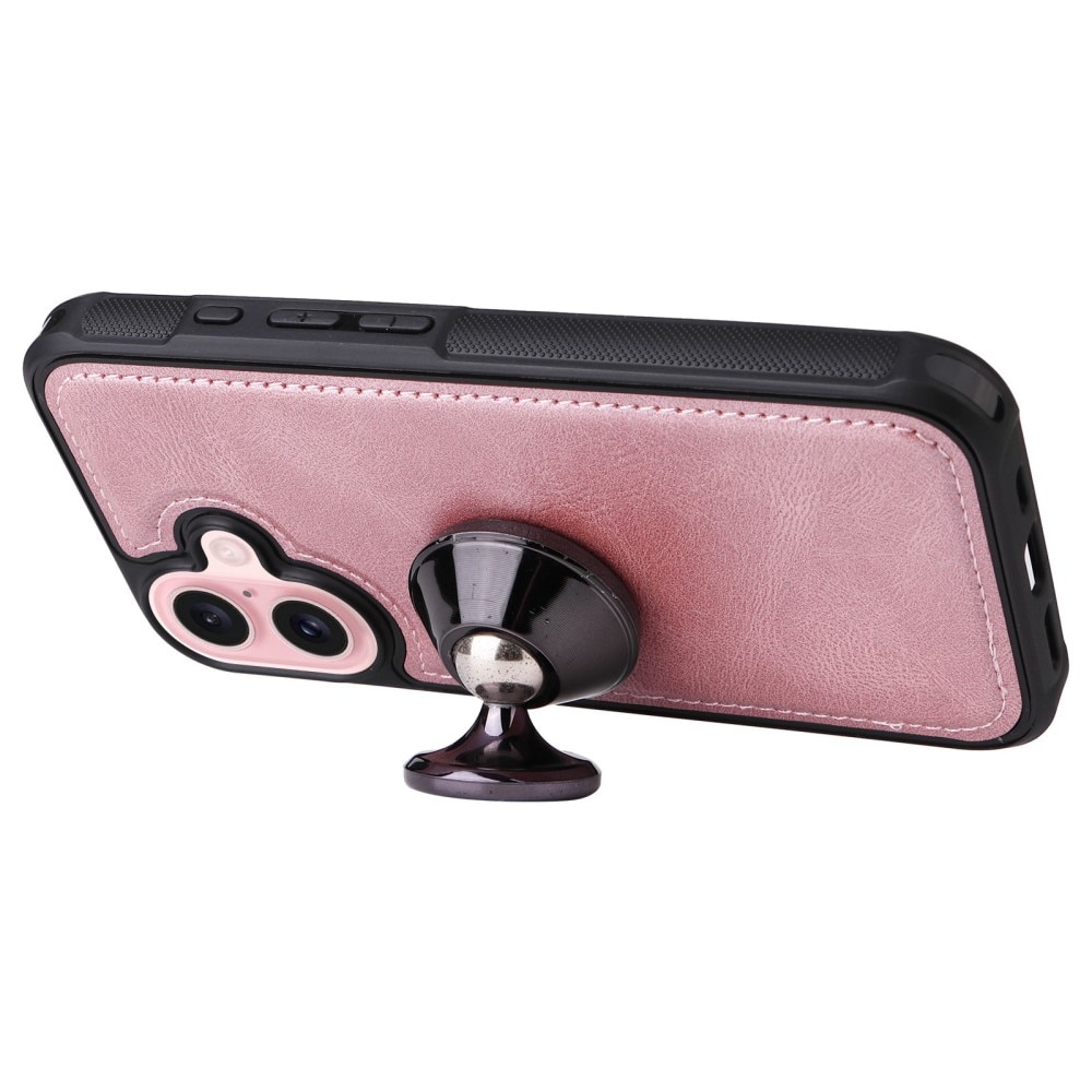 Magnet Leather Multi-Wallet iPhone 16 lyserød