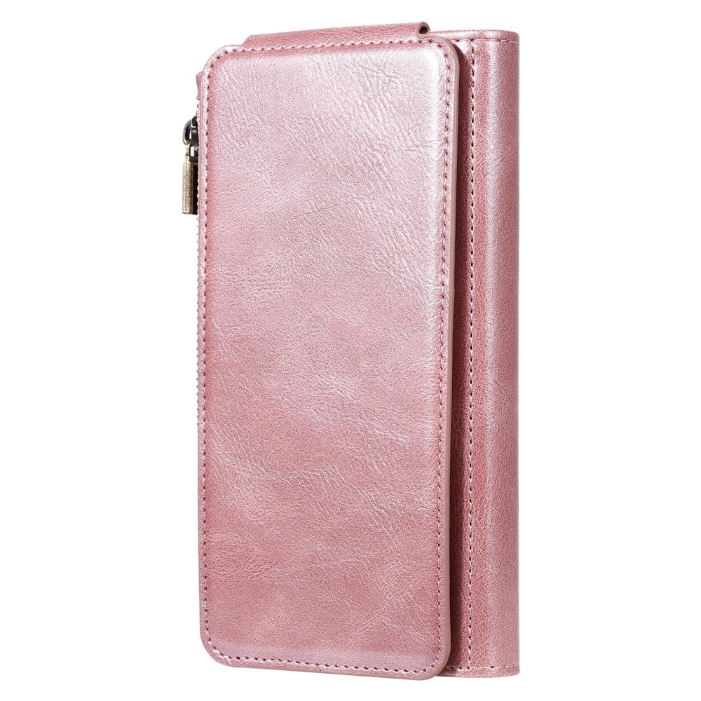 Magnet Leather Multi-Wallet iPhone 16 lyserød