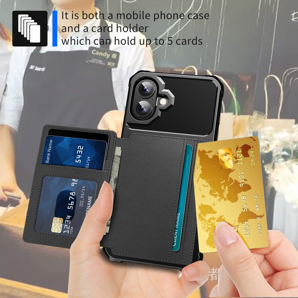 Tough Multi-slot Cover iPhone 16 Plus Sort