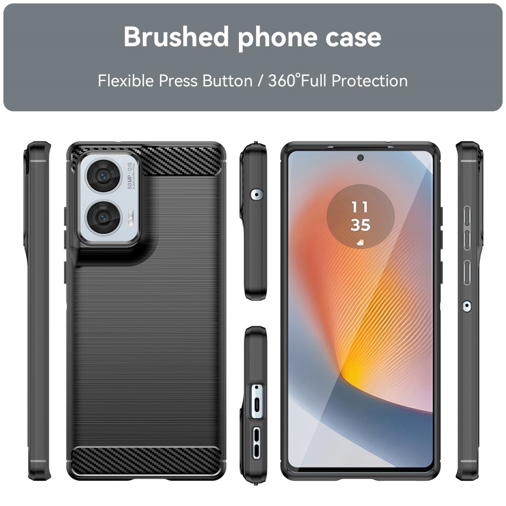 Motorola Moto G85 Cover TPU Brushed Sort