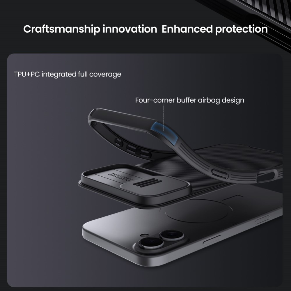 CamShield Cover iPhone 16 Plus Sort