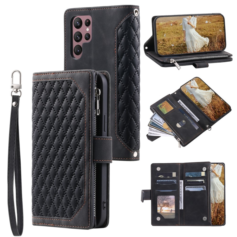 Pung Taske Samsung Galaxy S25 Ultra Quilted Sort