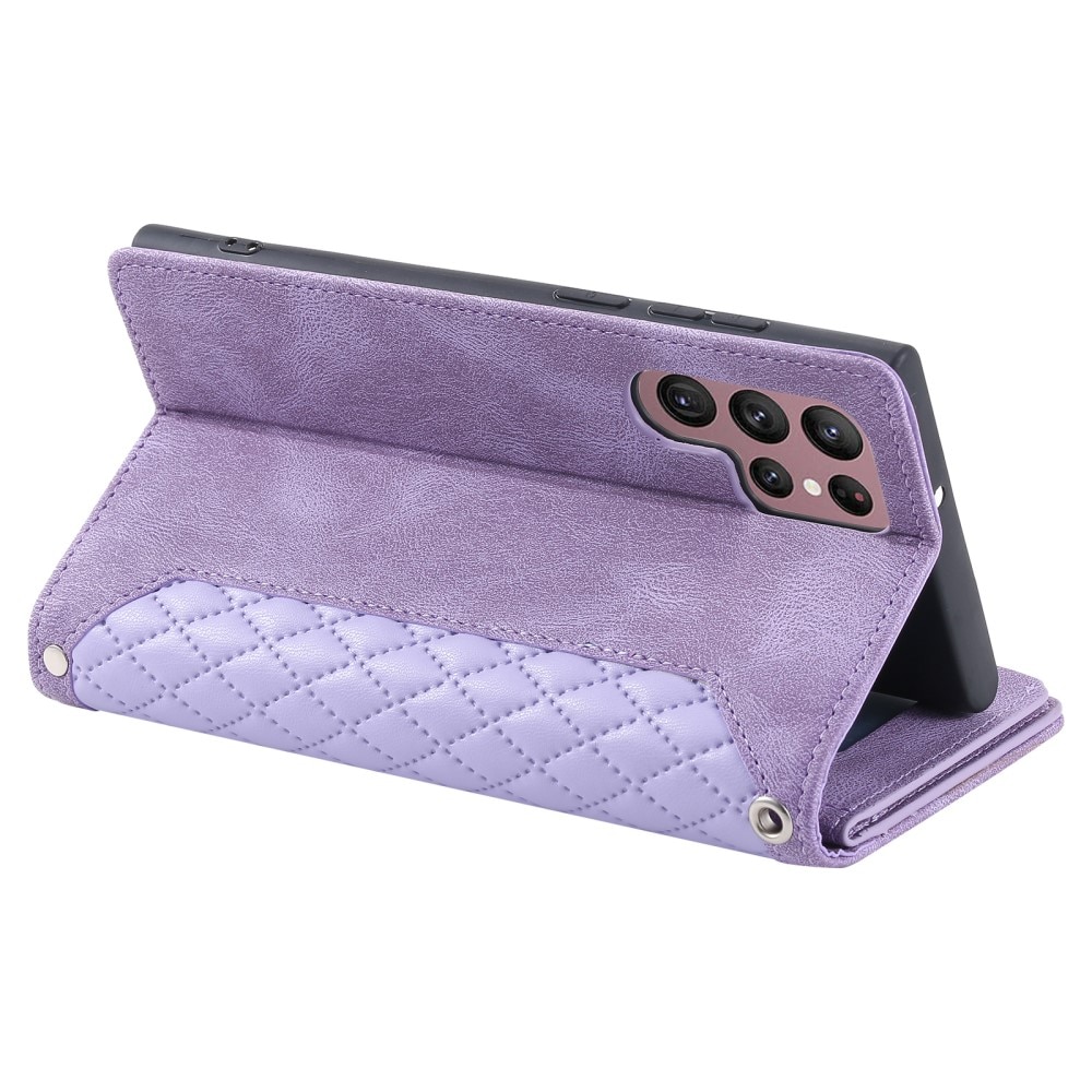 Pung Taske Samsung Galaxy S25 Ultra Quilted Lilla