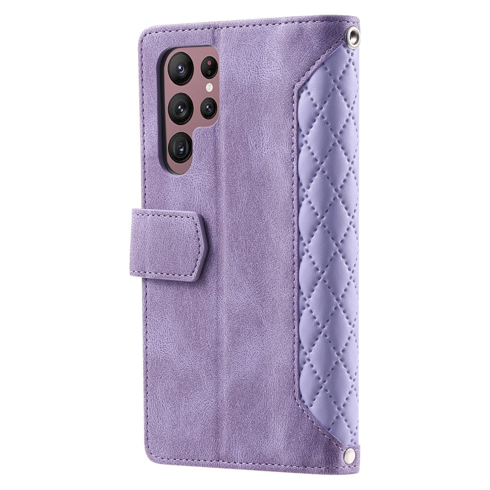 Pung Taske Samsung Galaxy S25 Ultra Quilted Lilla