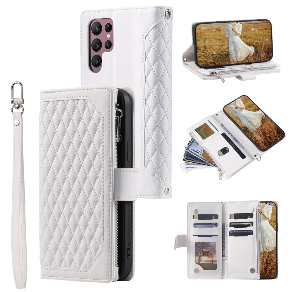 Pung Taske Samsung Galaxy S25 Ultra Quilted Hvid