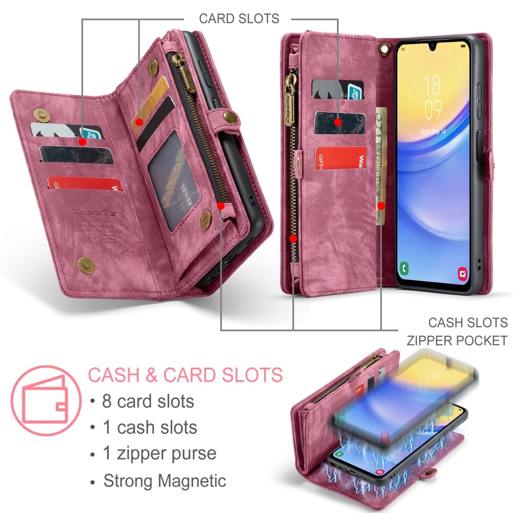 Multi-slot Mobiltaske Samsung Galaxy A16 rød