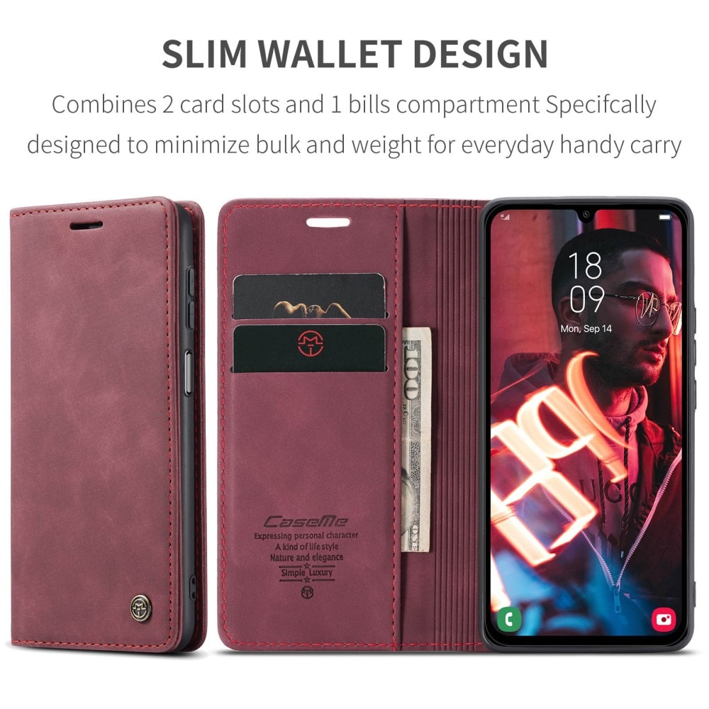 Slim Pung Etui Samsung Galaxy A16 Rød