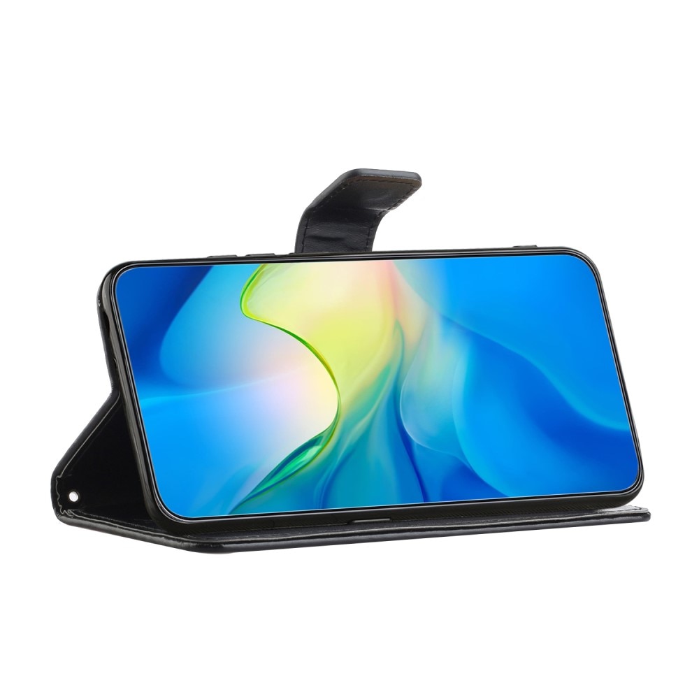 Læderetui Sommerfugle Samsung Galaxy A36 sort