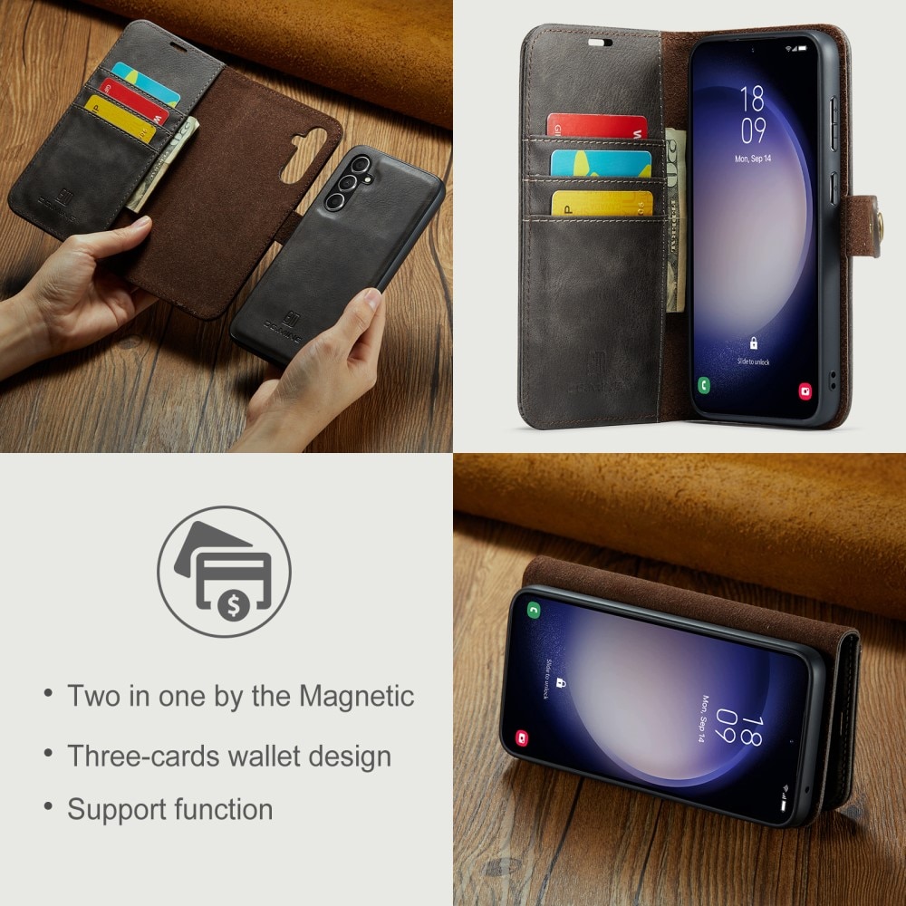 Magnet Wallet Samsung Galaxy S25 Plus Brown