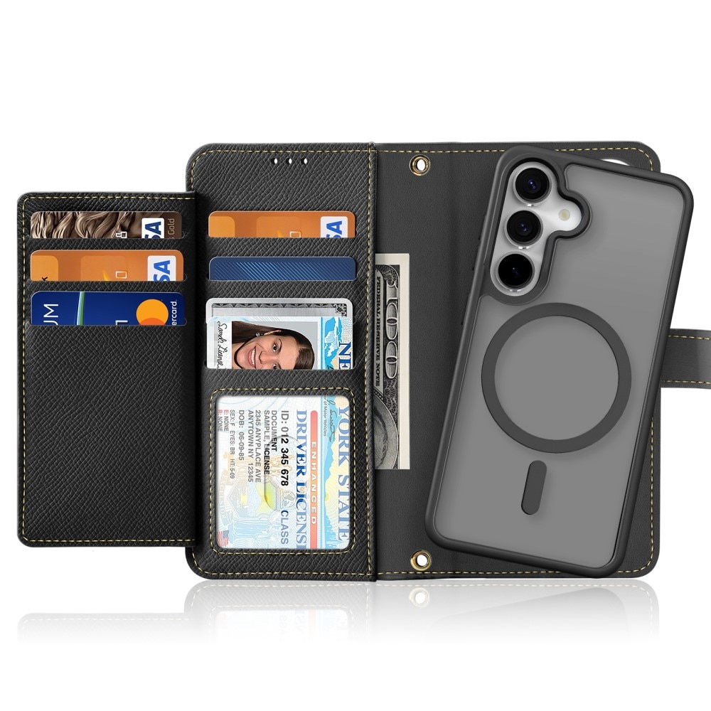 Lawa Series Magnetic Wallet Case Samsung Galaxy S25 - Black