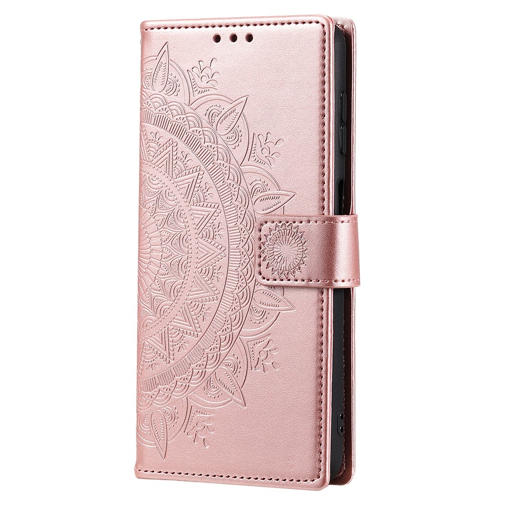 Læderetui Mandala Samsung Galaxy A36 rose guld