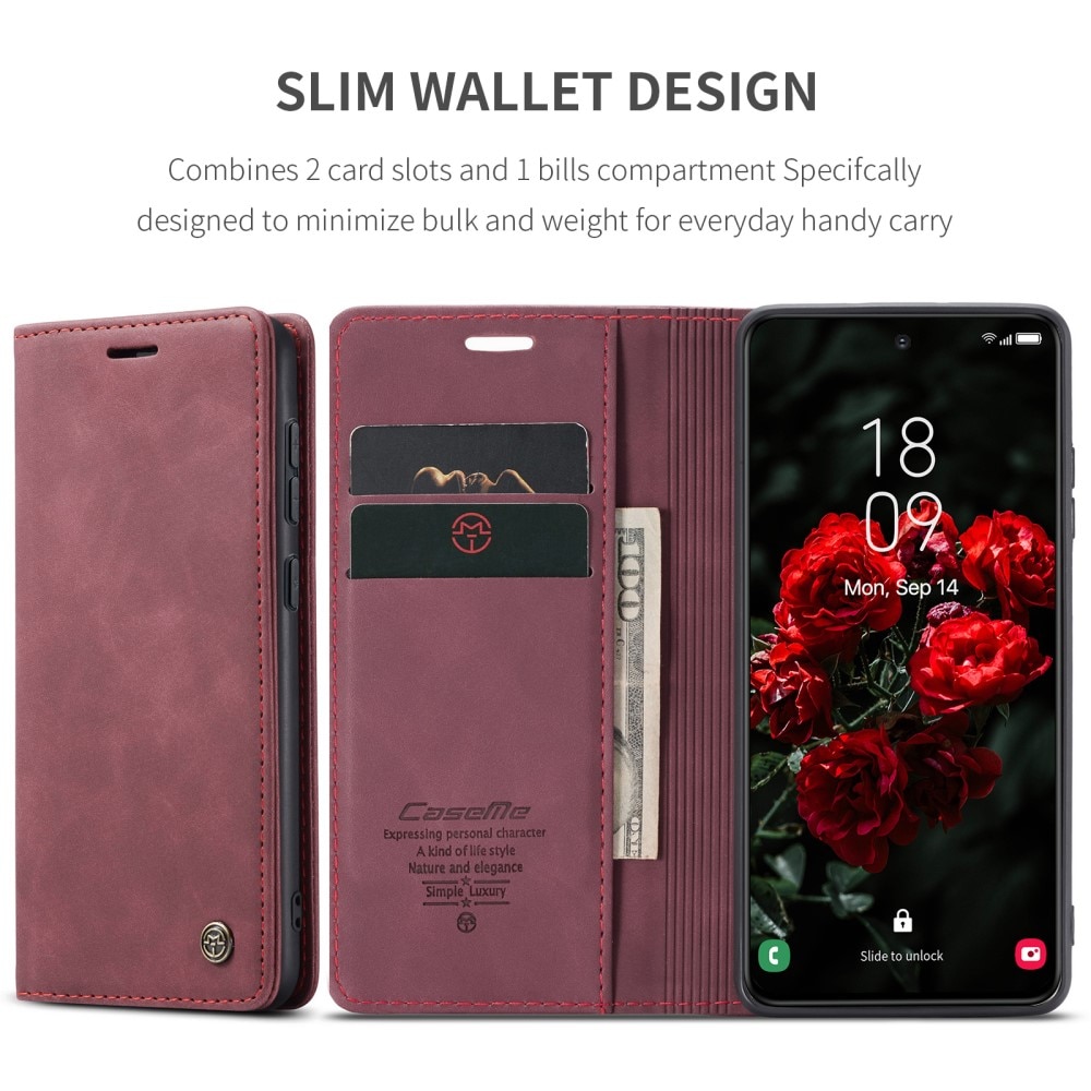 Slim Pung Etui Samsung Galaxy S25 Rød