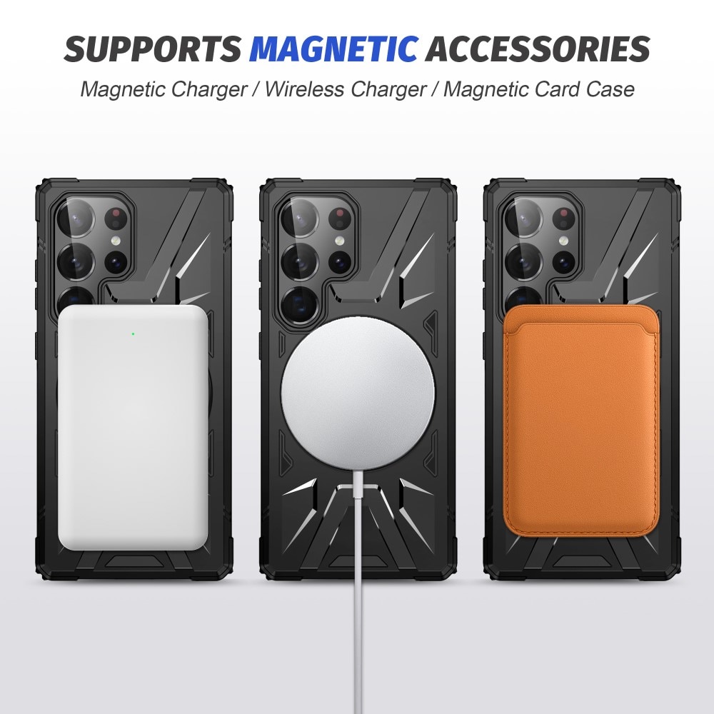 Hybridcover Tech MagSafe Ring Samsung Galaxy S25 Ultra sort