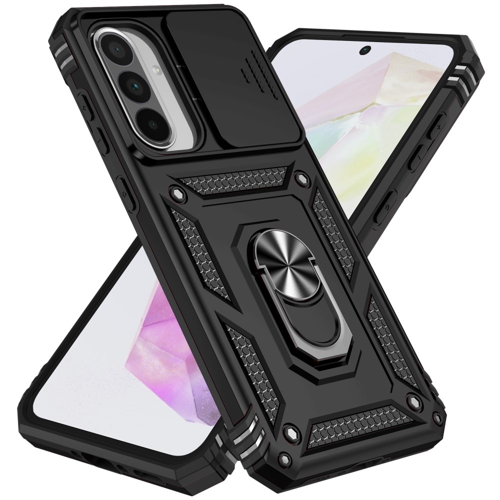 Hybridcover Ring + Kamerabeskyttelse Samsung Galaxy A36 Sort