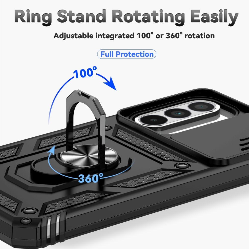 Hybridcover Ring + Kamerabeskyttelse Samsung Galaxy A36 Sort