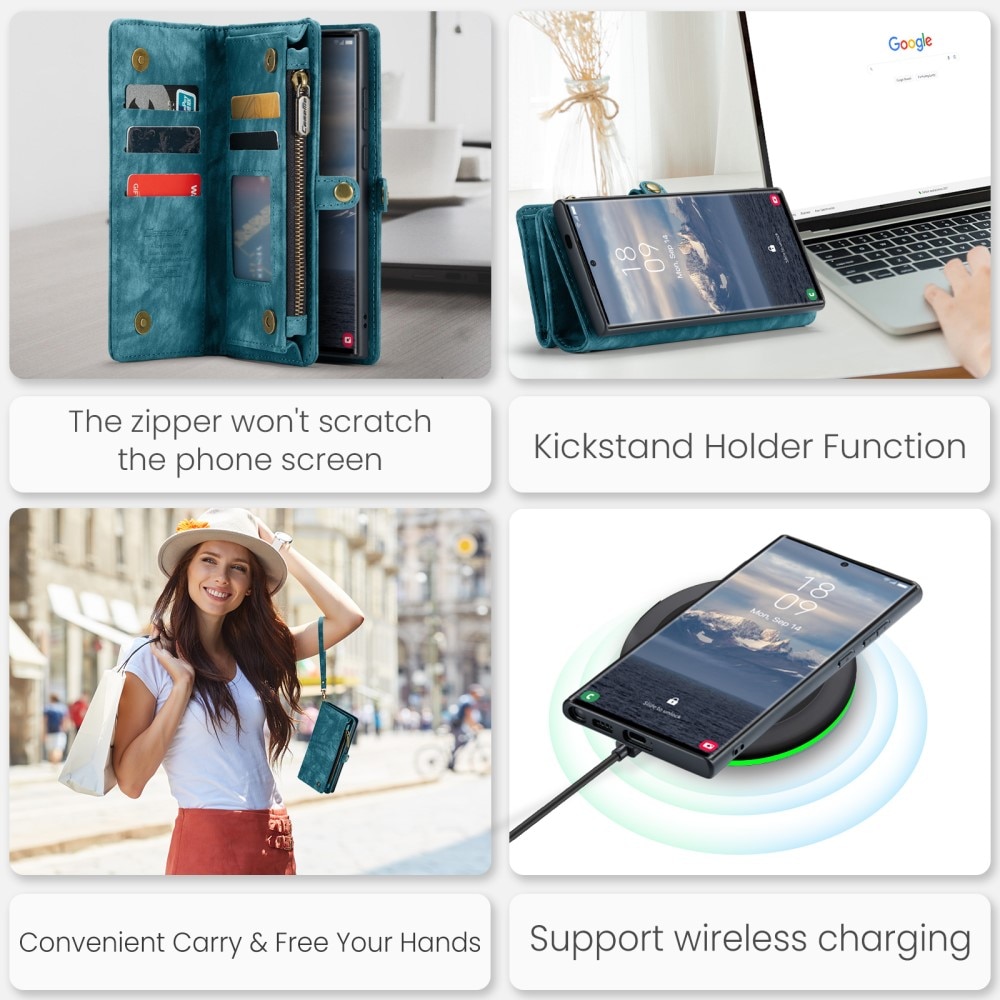 Multi-slot Mobiltaske Samsung Galaxy S25 Ultra Blå