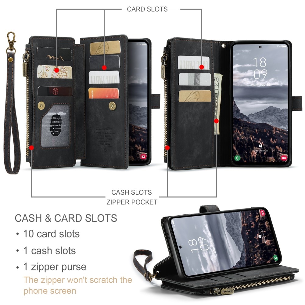 Zipper Wallet Samsung Galaxy S25 Plus Sort