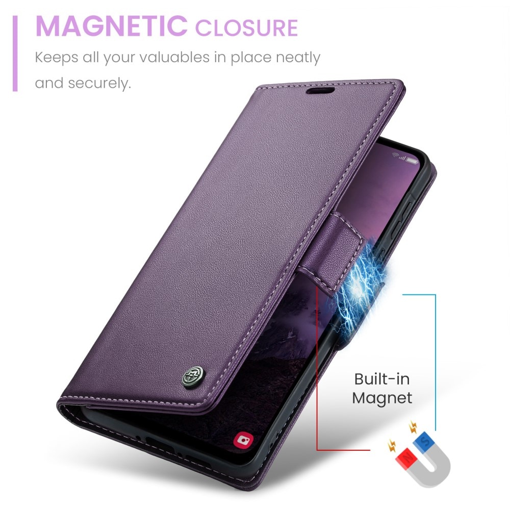 RFID blocking Slim Pung Etui Samsung Galaxy A56 Lilla