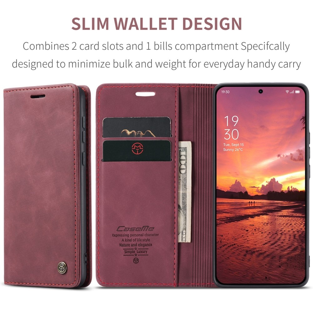 Slim Pung Etui  OnePlus 13 Rød