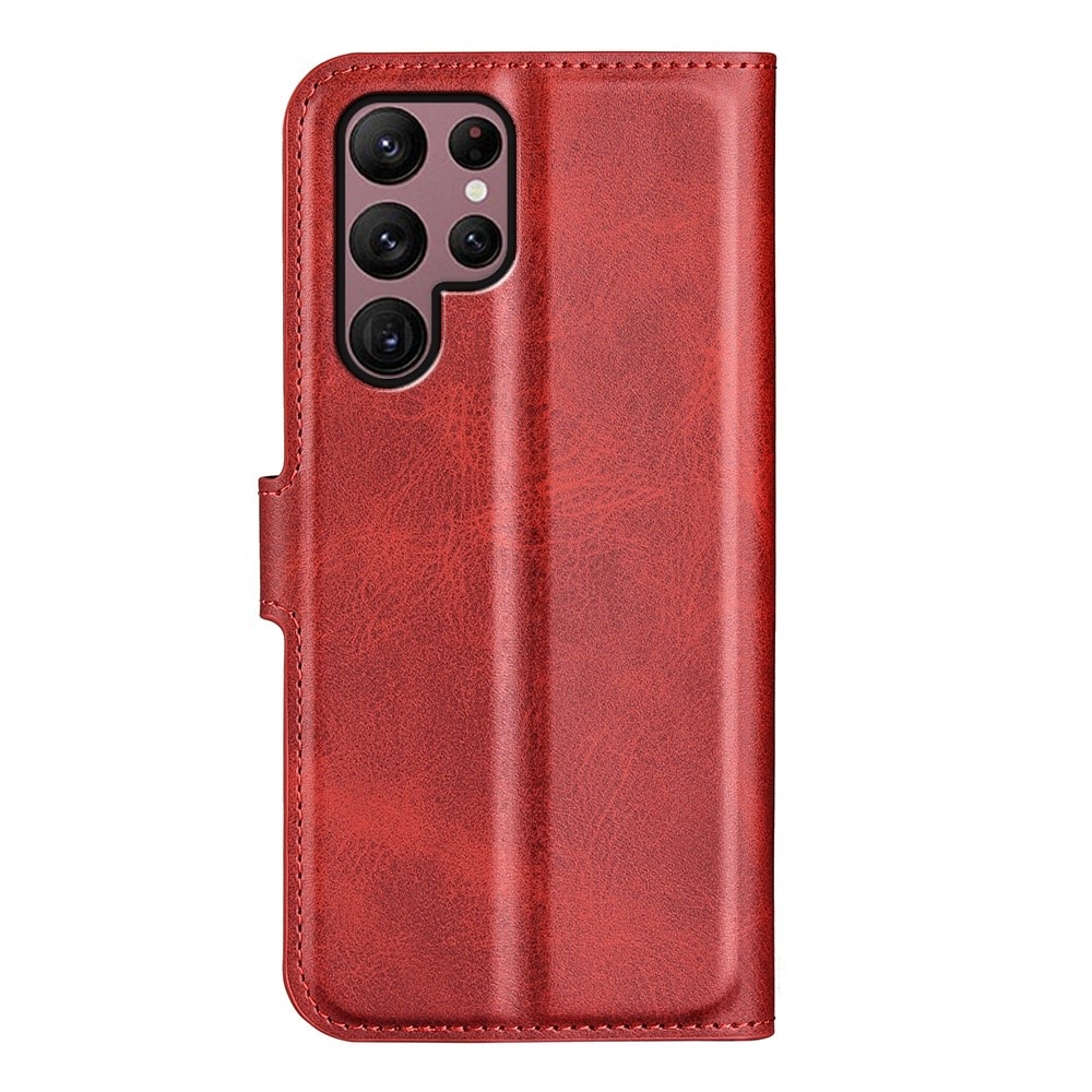 Leather Wallet Samsung Galaxy S23 Ultra Red