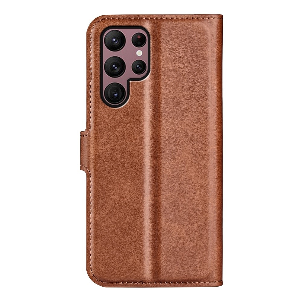 Leather Wallet Samsung Galaxy S23 Ultra Brown