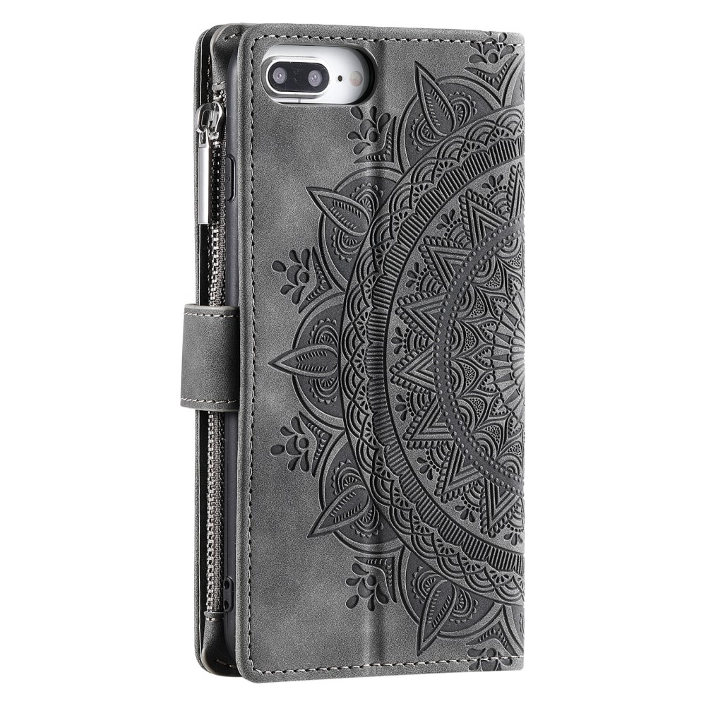 Væve skære ned kæmpe Pung Taske iPhone 7 Plus/8 Plus Mandala grå - køb online