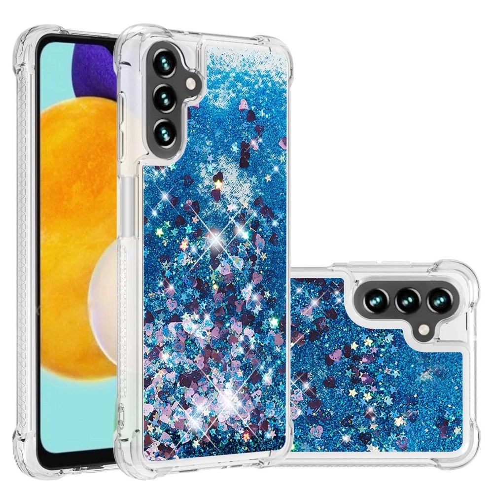 Glitter Powder TPU Cover Samsung Galaxy A54 blå