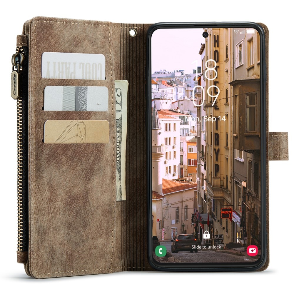 Zipper Wallet Samsung Galaxy S23 Brun