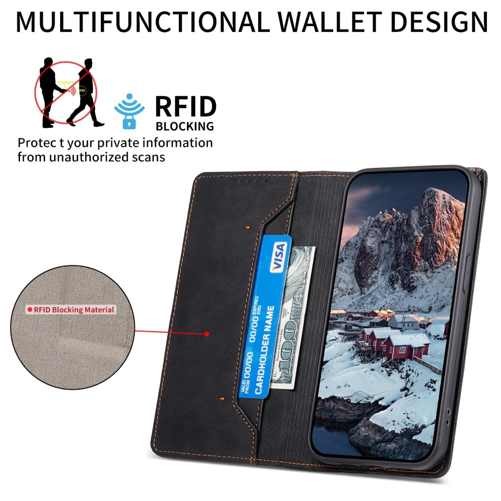 Google Pixel 8 Slim Mobiltaske RFID sort