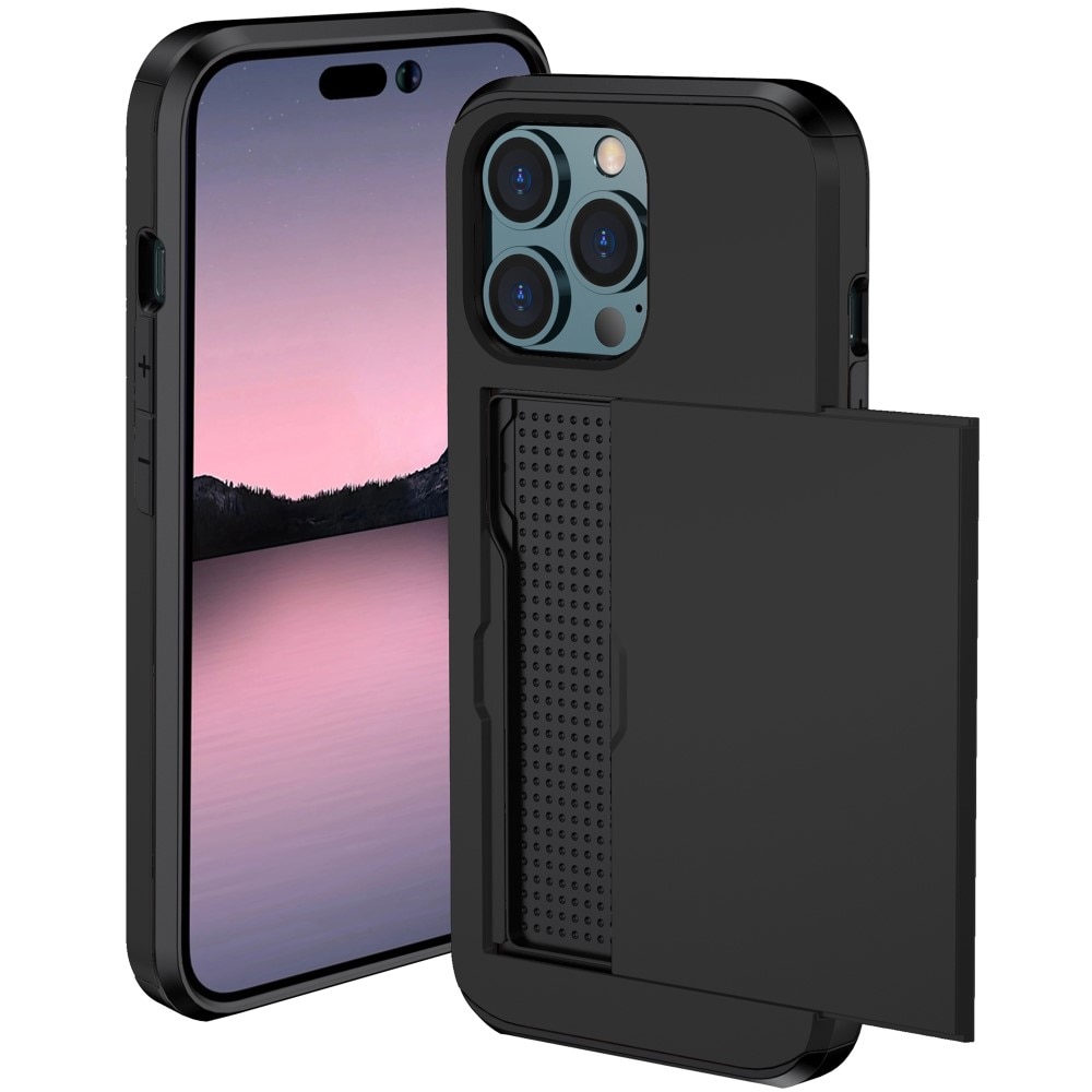 Cover Kortholder iPhone 15 Pro Sort