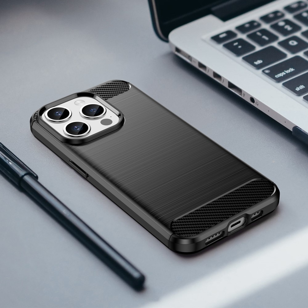 iPhone 15 Pro Cover TPU Brushed Black