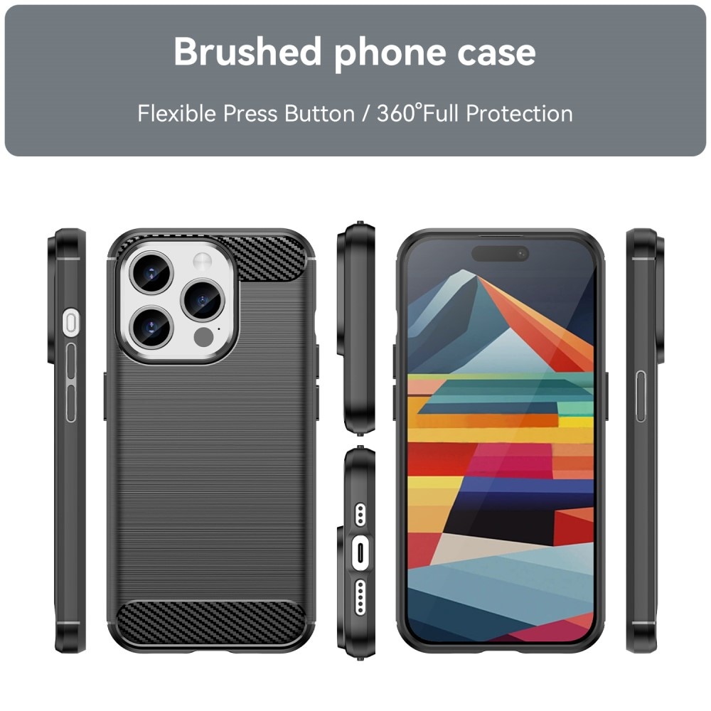 iPhone 15 Pro Cover TPU Brushed Black