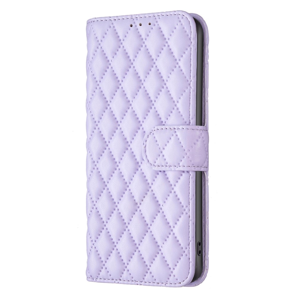 Tegnebogsetui iPhone 15 Quilted lila