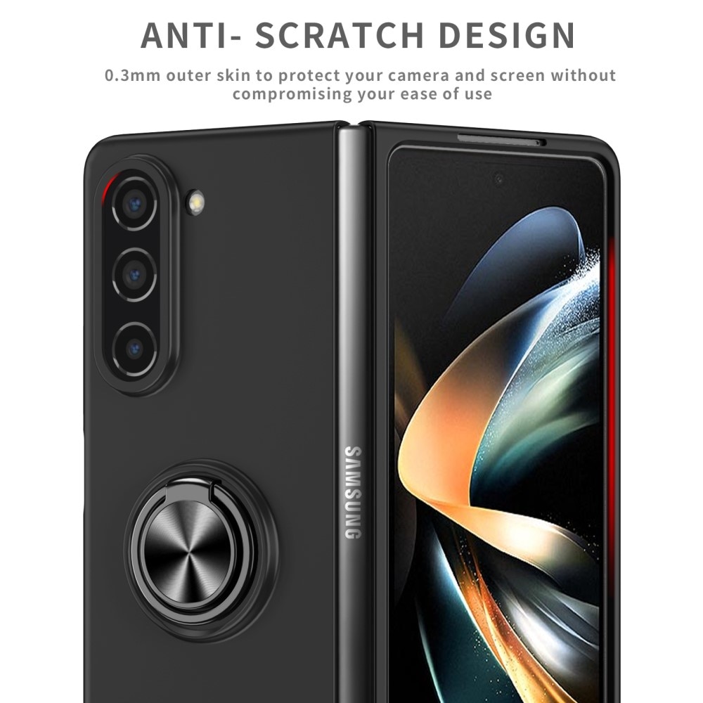 Samsung Galaxy Z Fold 5 Cover magnetisk ringholder sort