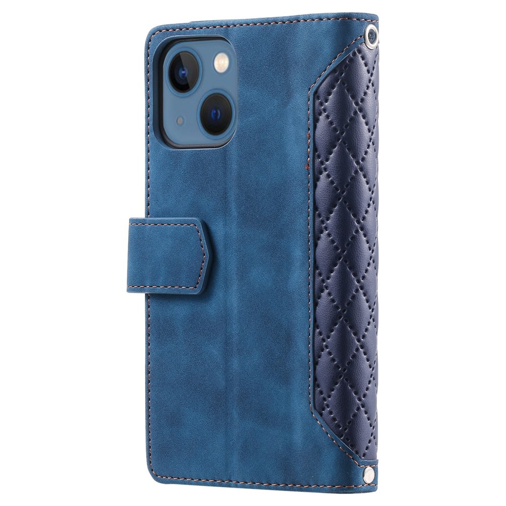 Pung Taske iPhone 15 Quilted Blå