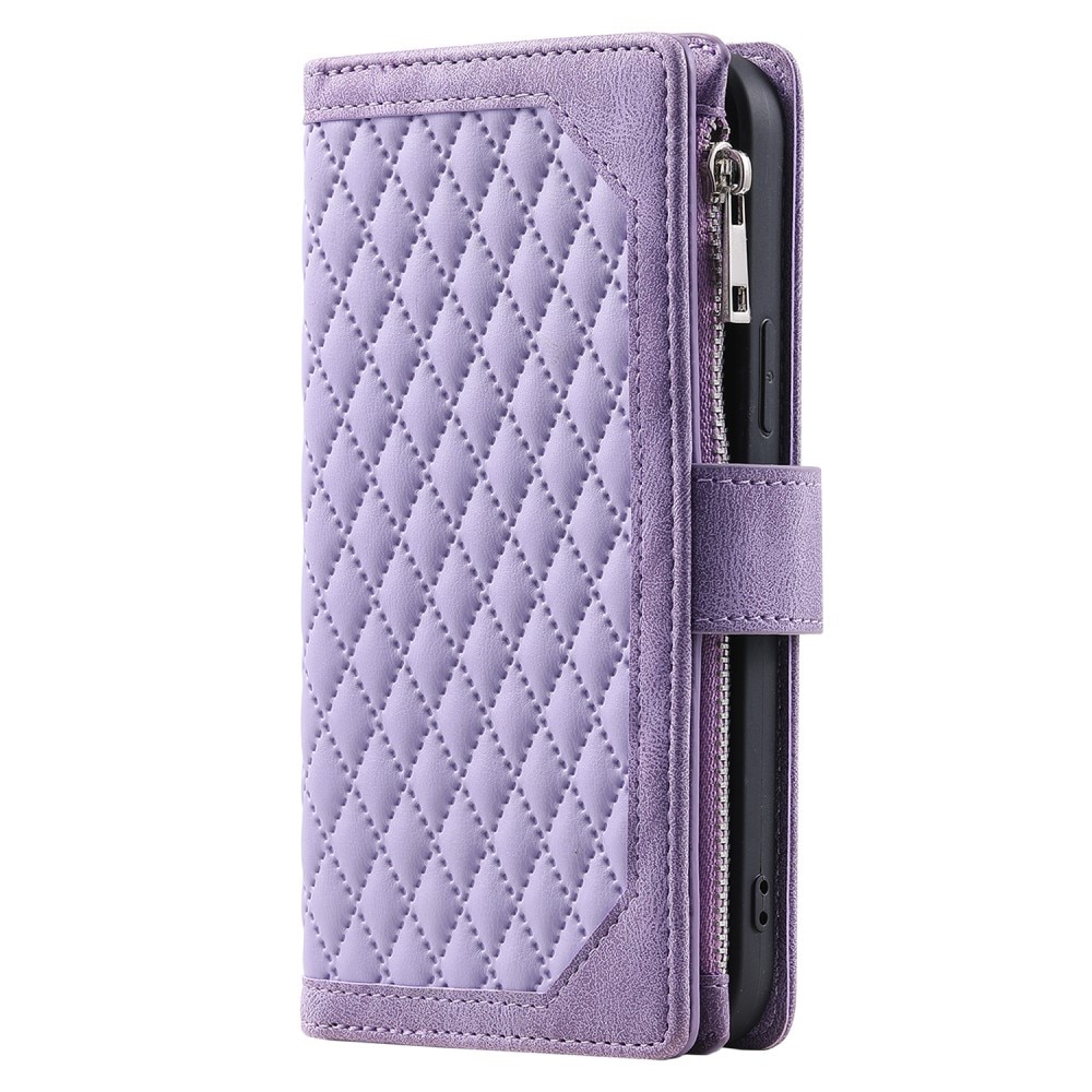 Pung Taske iPhone 15 Quilted Lilla