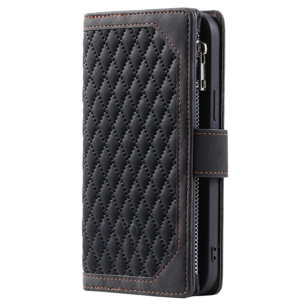 Pung Taske iPhone 15 Plus Quilted Sort