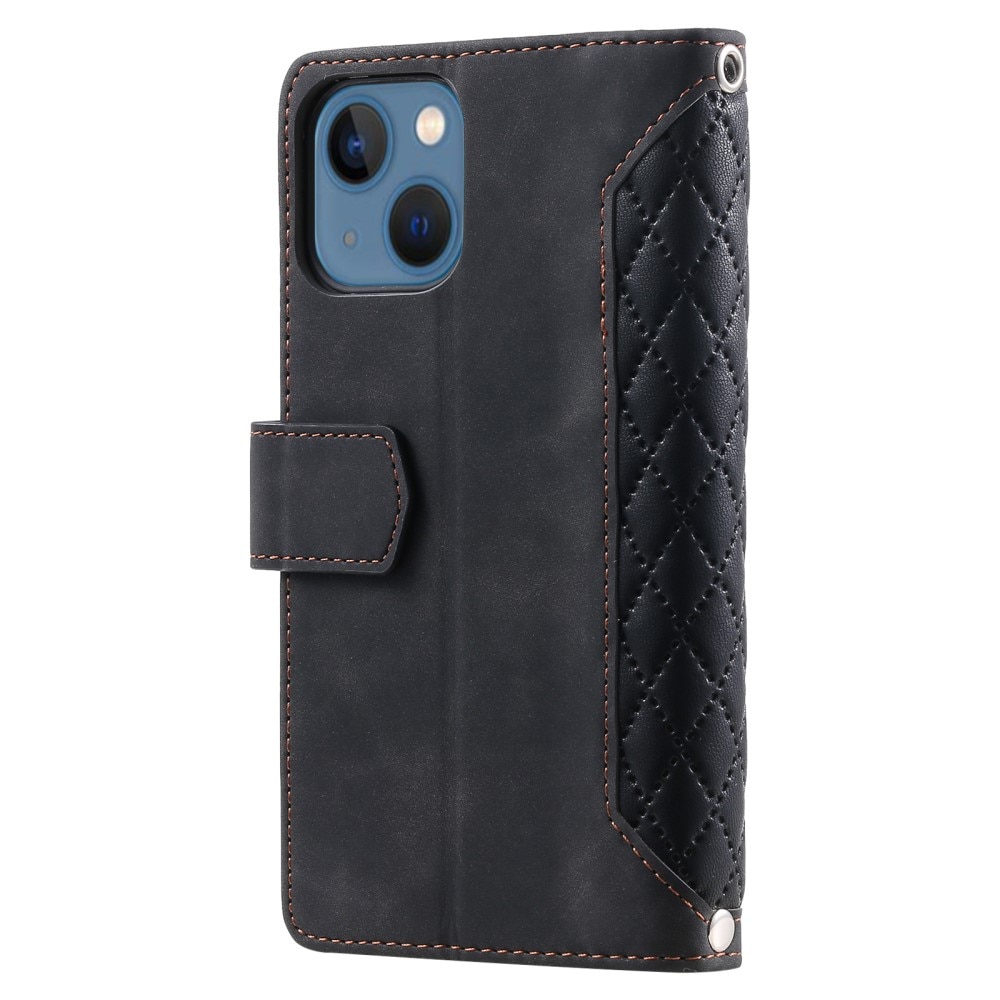 Pung Taske iPhone 15 Plus Quilted Sort