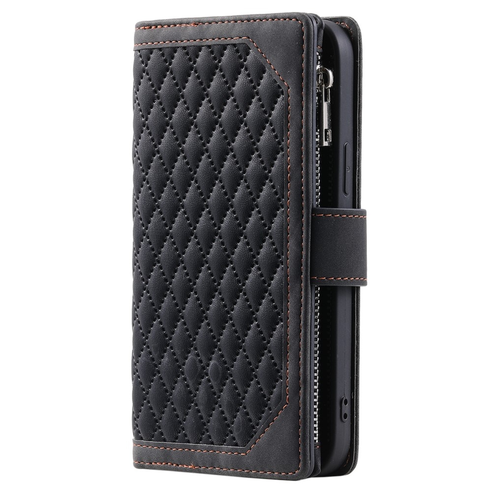 Pung Taske iPhone 15 Pro Quilted Sort