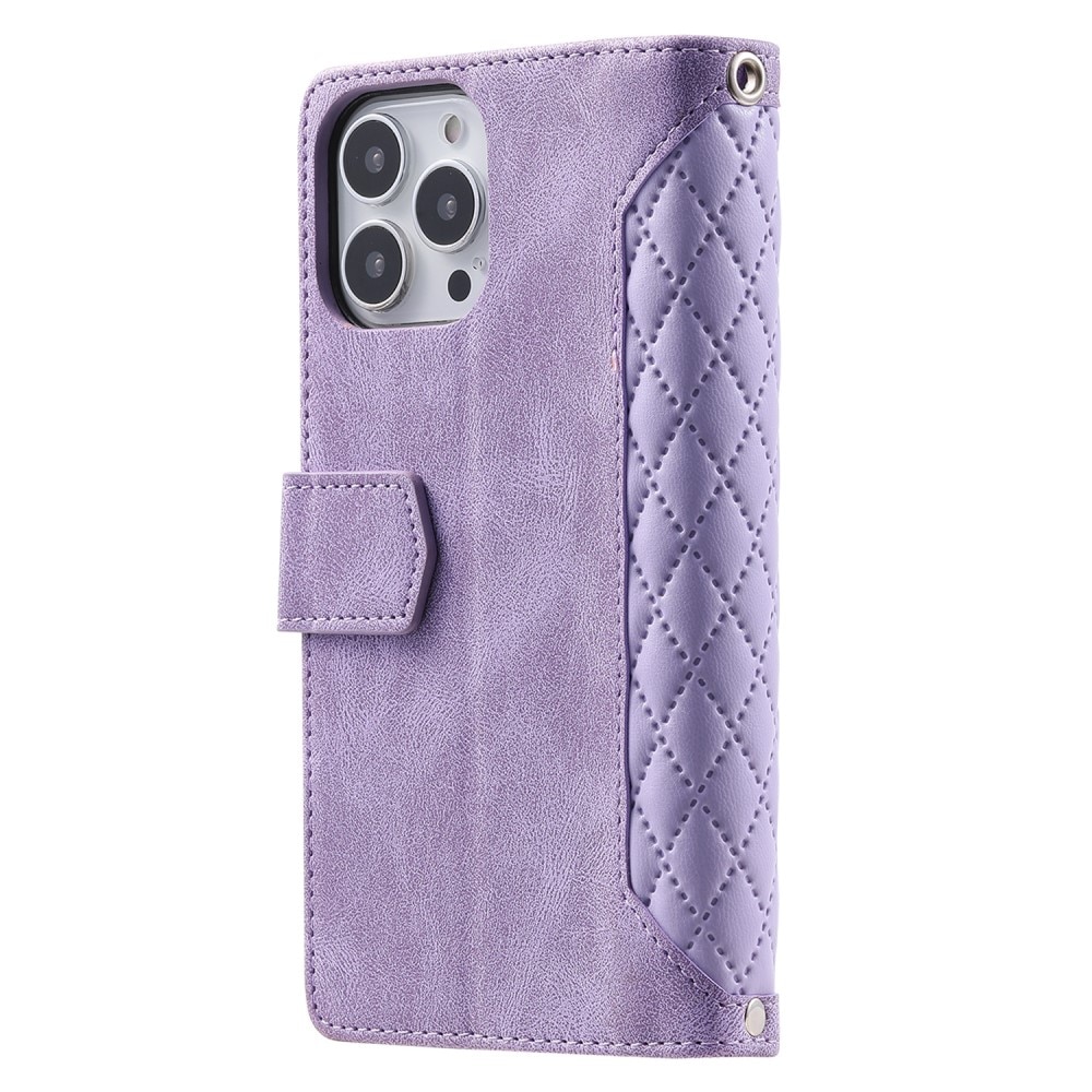 Pung Taske iPhone 15 Pro Max Quilted Lilla